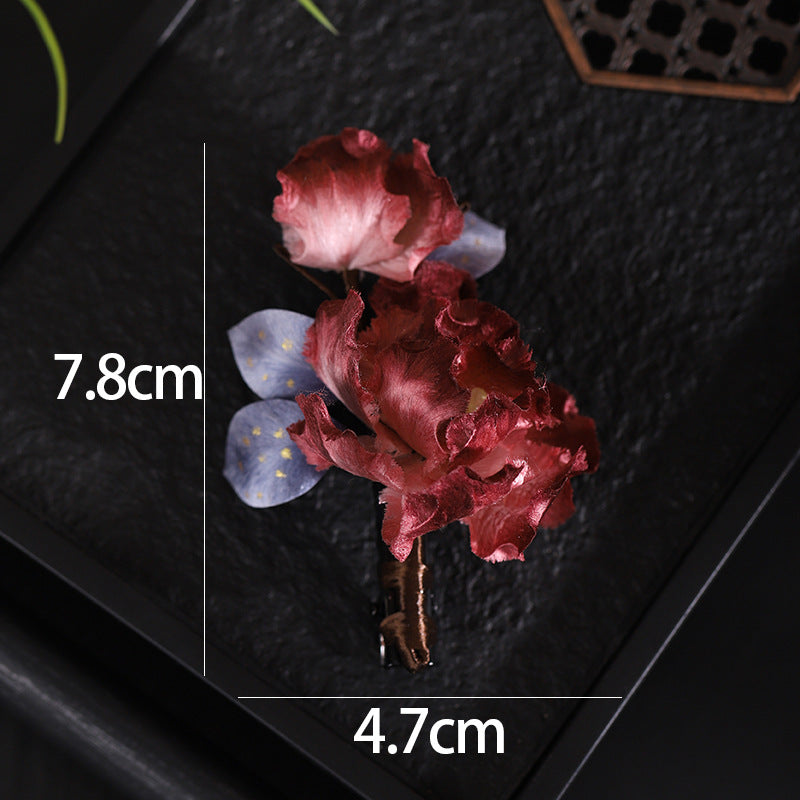 Peony Flower Hair Clip size measurement