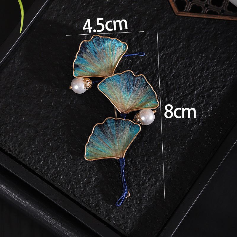 Wild Goose Feather Hair Clip size measurement
