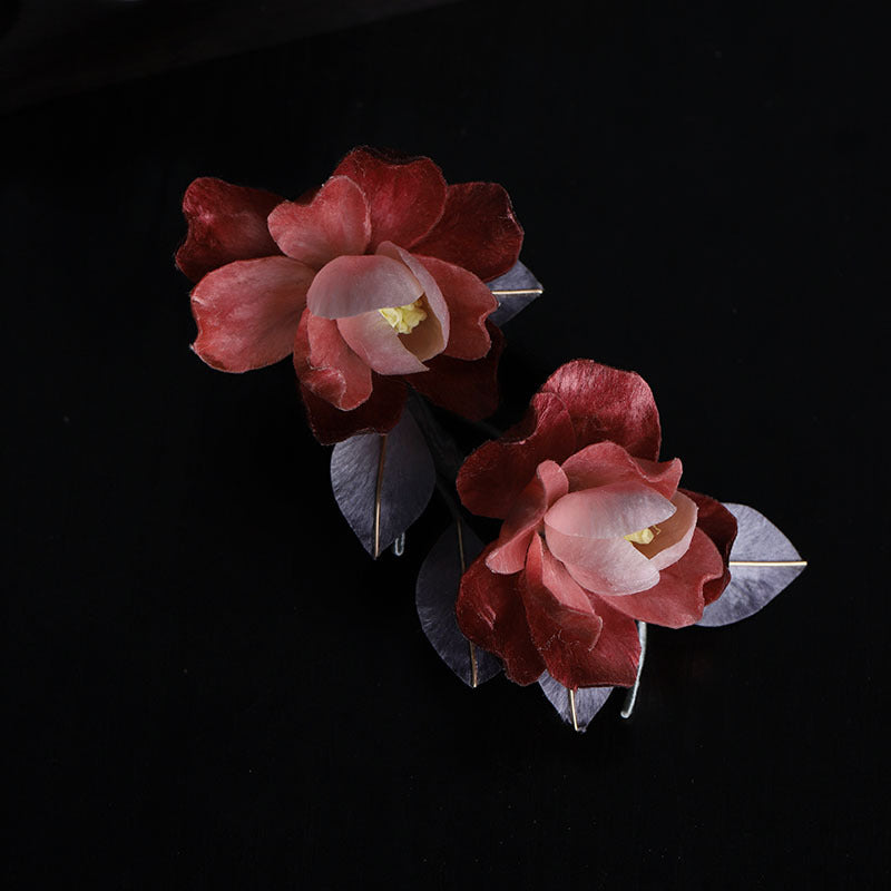 Camellia Hair Clip styling view