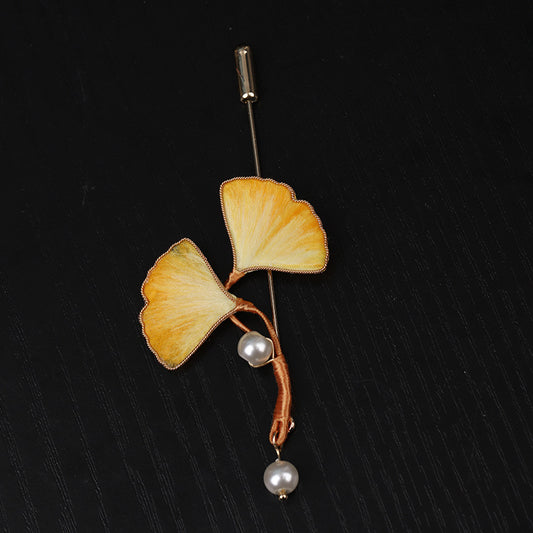 Ginkgo Brooch full view