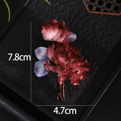 Peony Flower Hair Clip size measurement